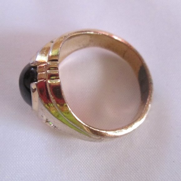 MEN’S VINTAGE TIGER EYE RING WITH SMALL CRYSTALS - Picture 10 of 10